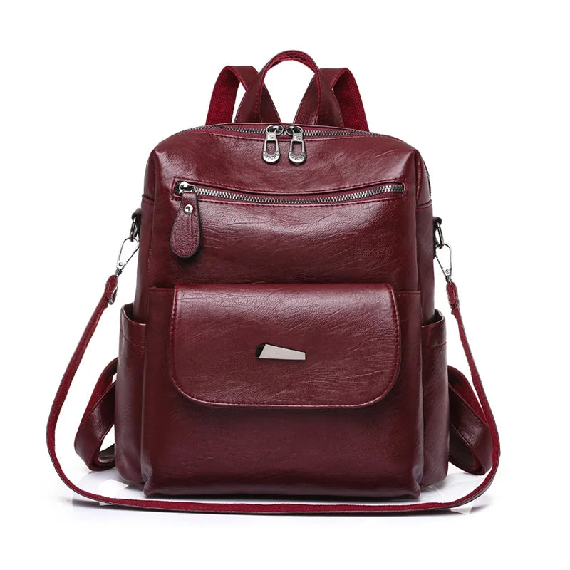 Genuine Leather Women Backpack