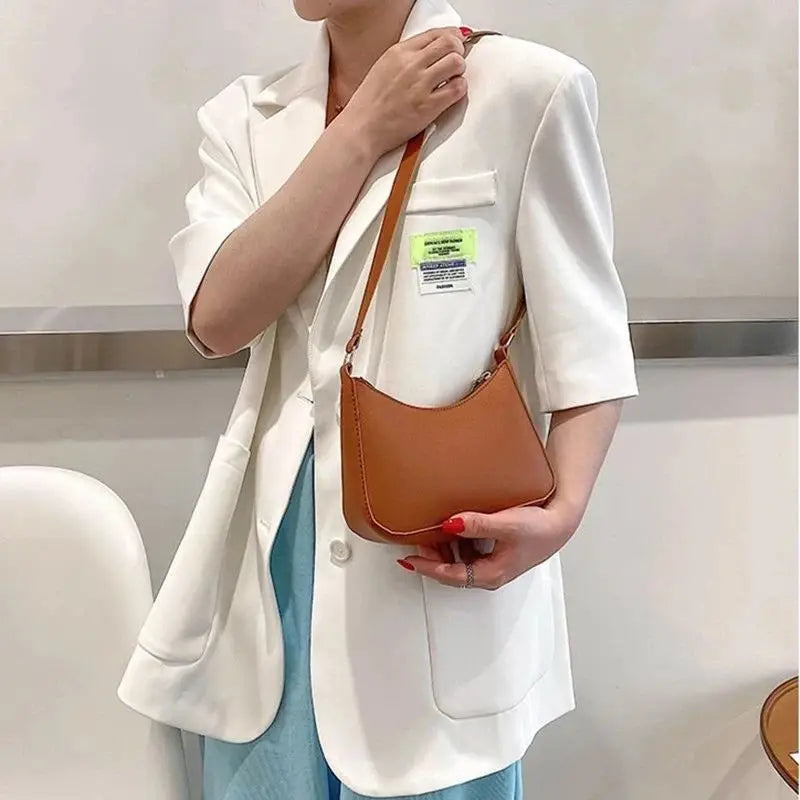 Retro PU Leather Hobo Bag