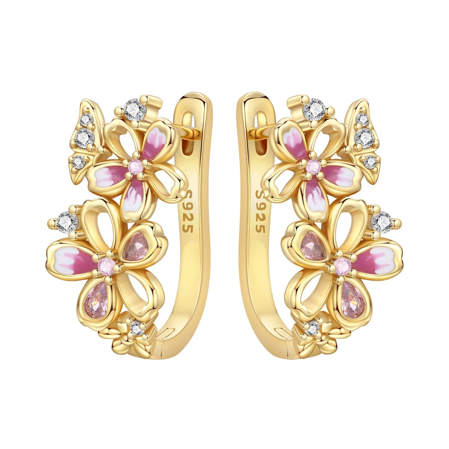 Women's S925 Silver Iris Hoop Earrings