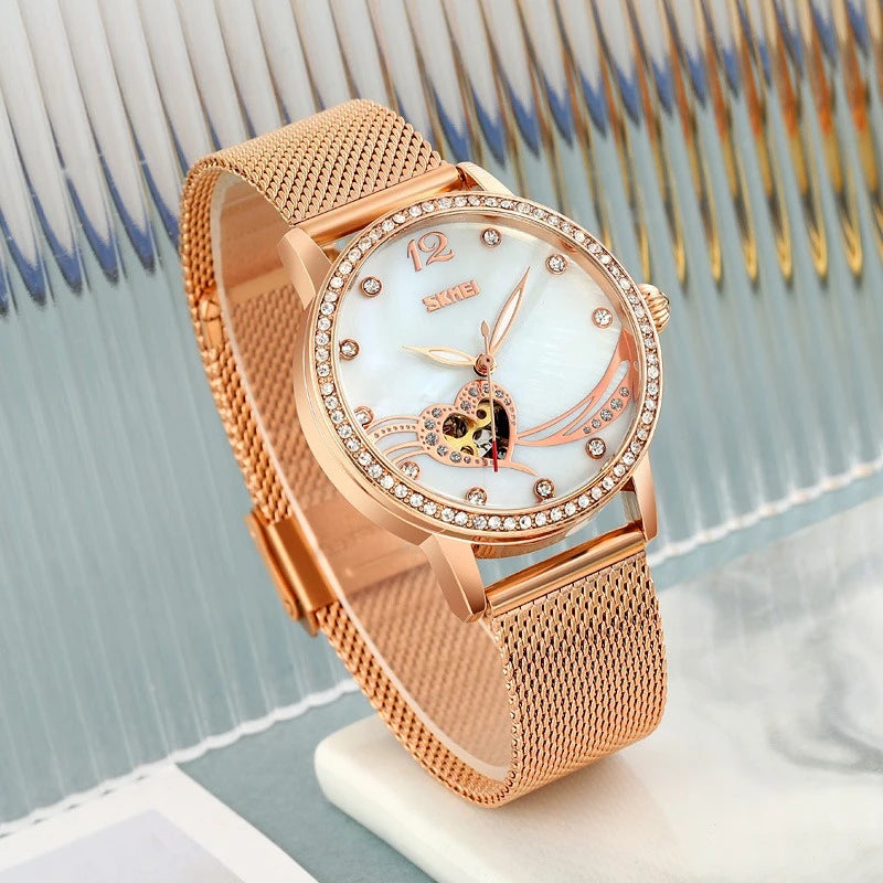 Crystal Mechanical Women Watch