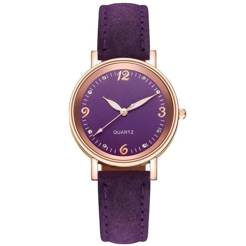 Women's Leather Band Casual Quartz Watch