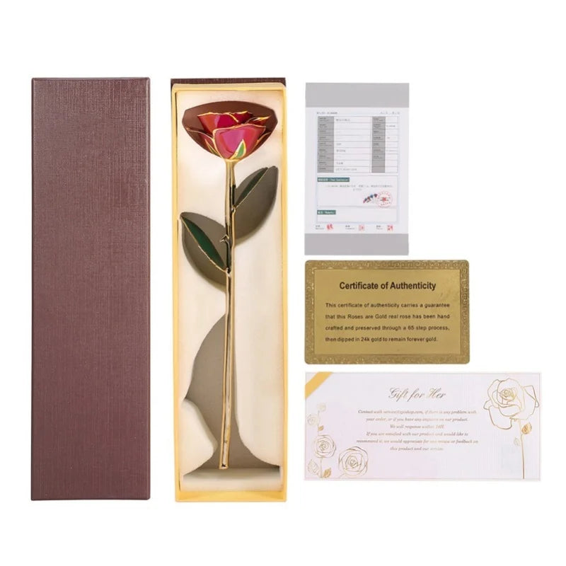 24K Gold Dipped Real Rose Eternal Gift