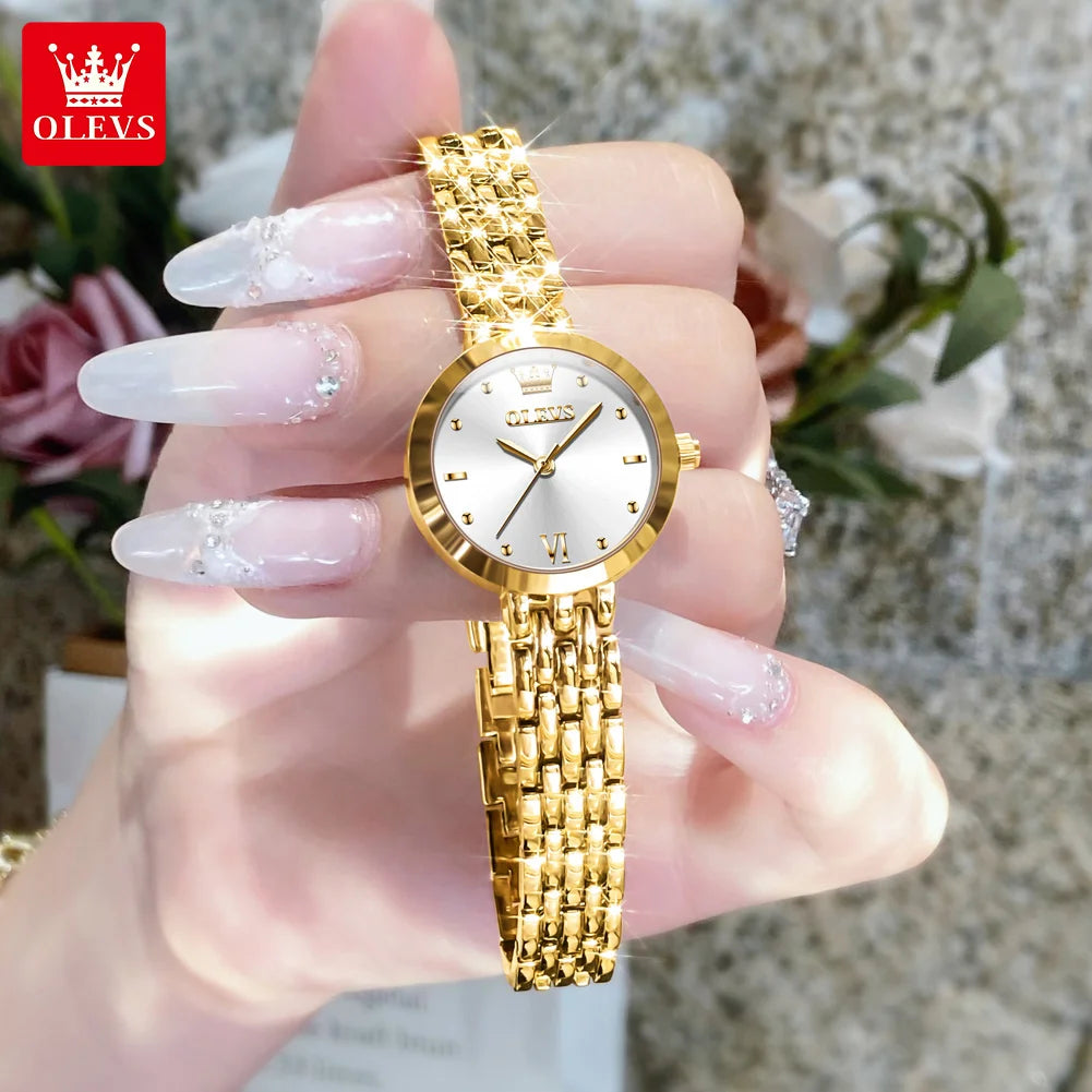 OLEVS Gold Waterproof Ladies Watch
