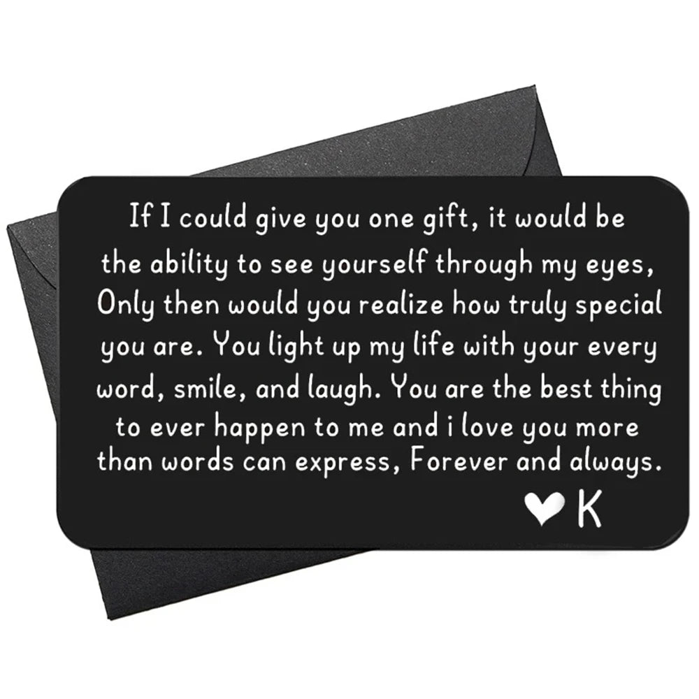 I Love You Wallet Insert Card Men Gift