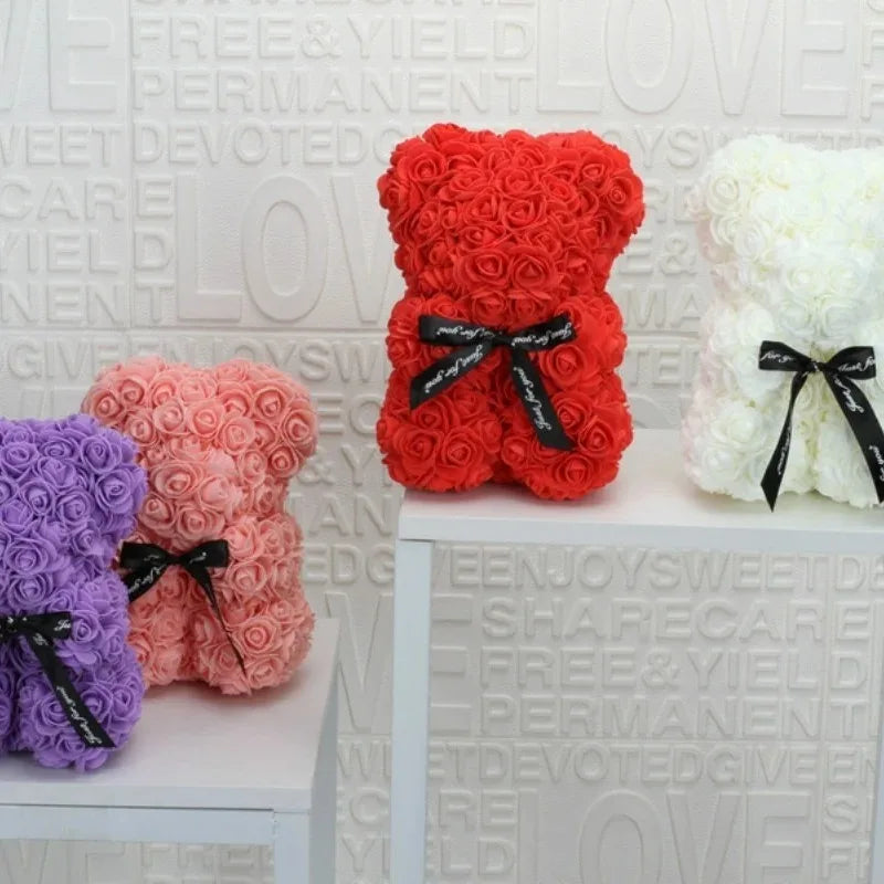 Rose Bear Eternal Flower Gift