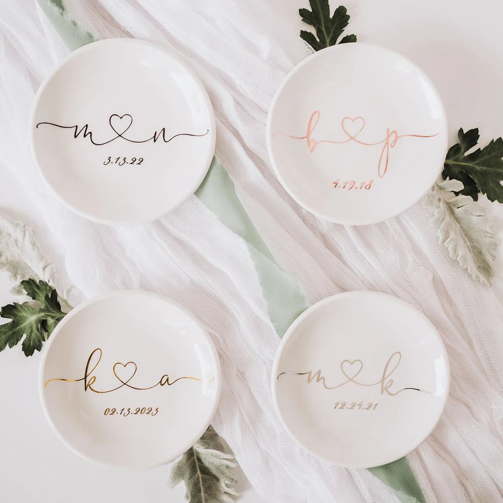 Ceramic Ring Jewelry Tray Wedding Gift