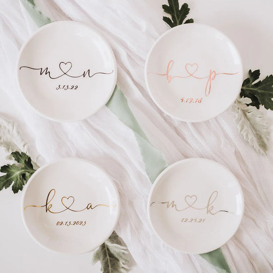 Ceramic Ring Jewelry Tray Wedding Gift
