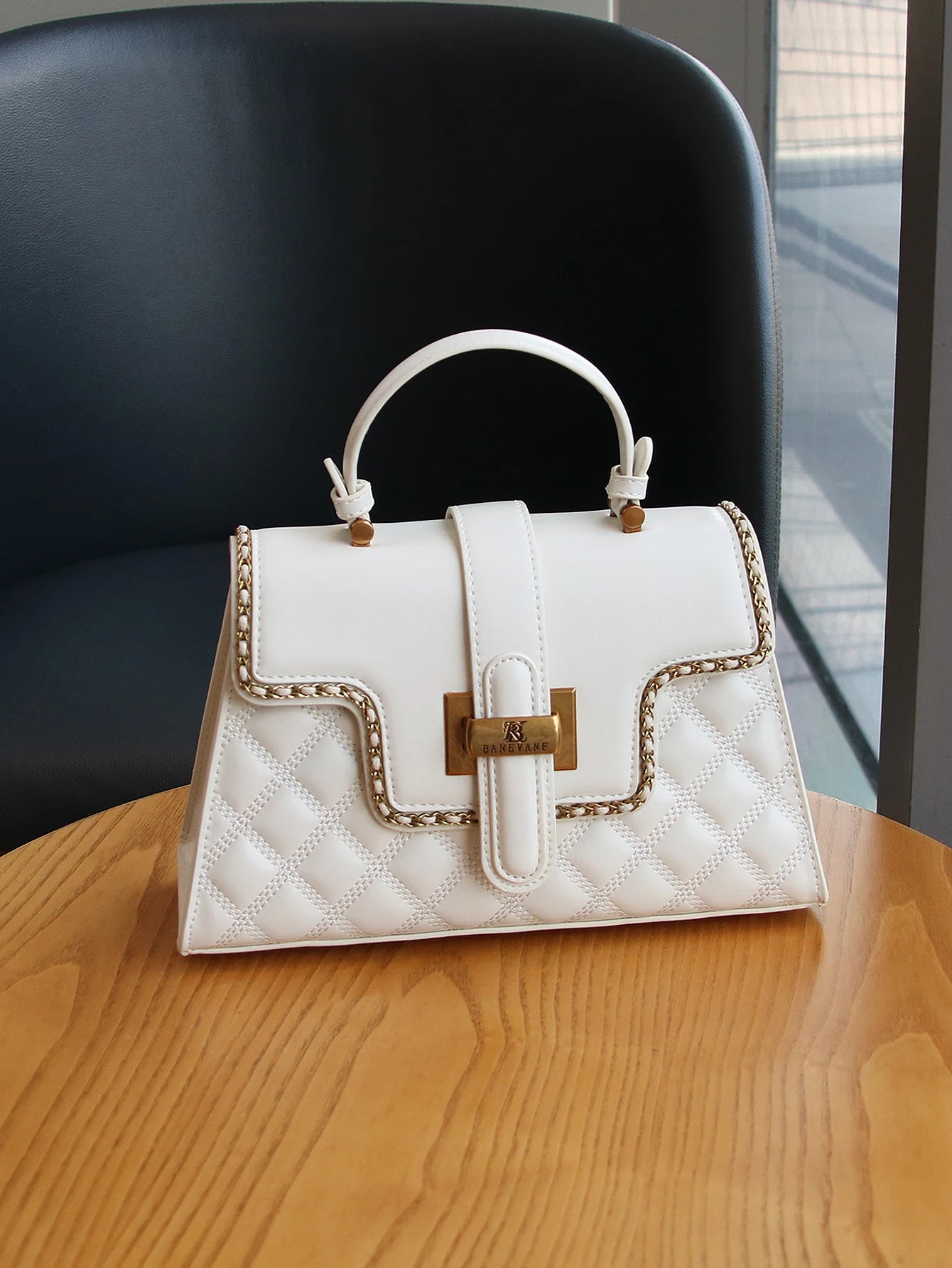 Rhombic Embroidery Handbag