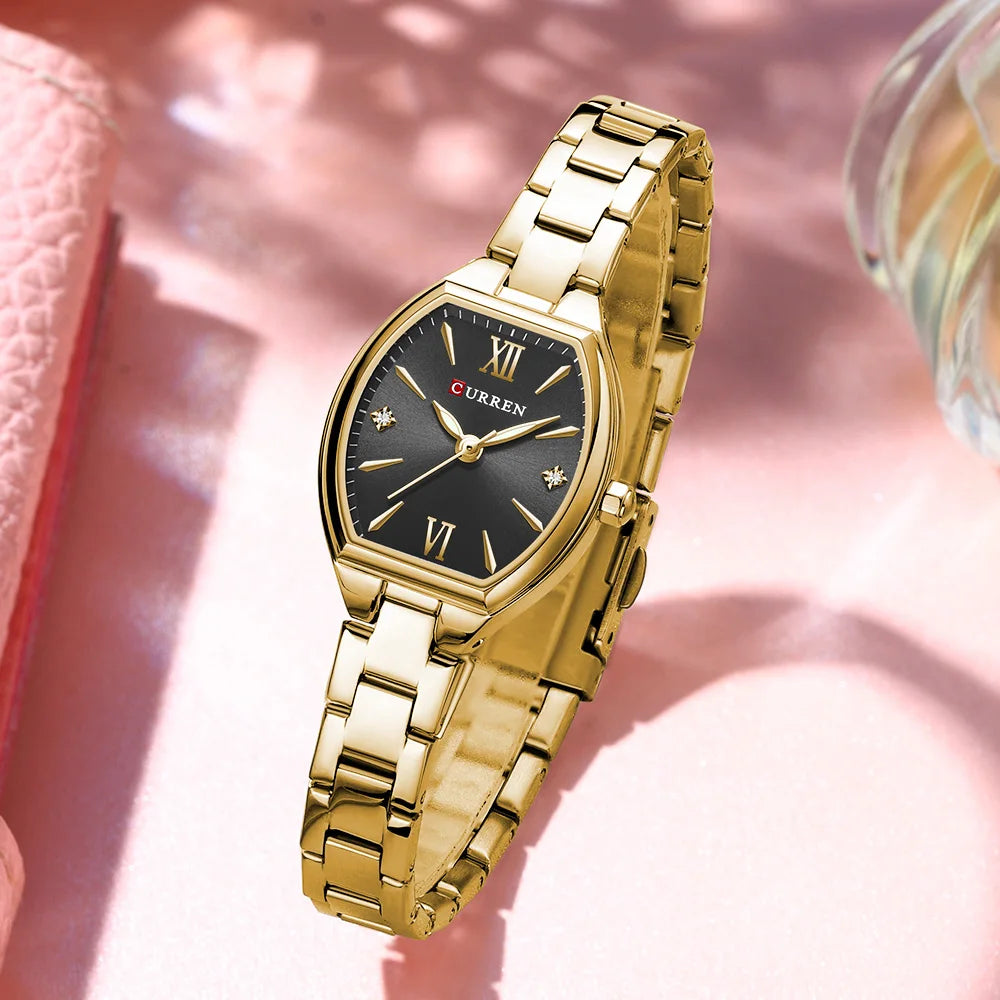 CURREN Barrel-Shape Retro Ladies Watch