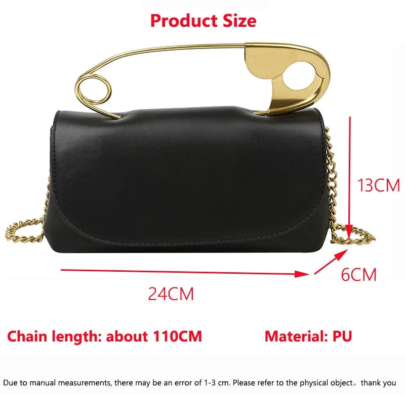 Women's PU Chain Flap Mini Crossbody Bag
