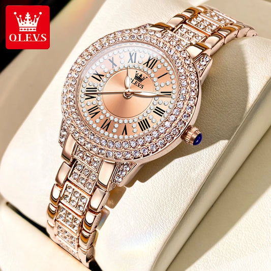 OLEVS Diamond Dial Ladies Watch