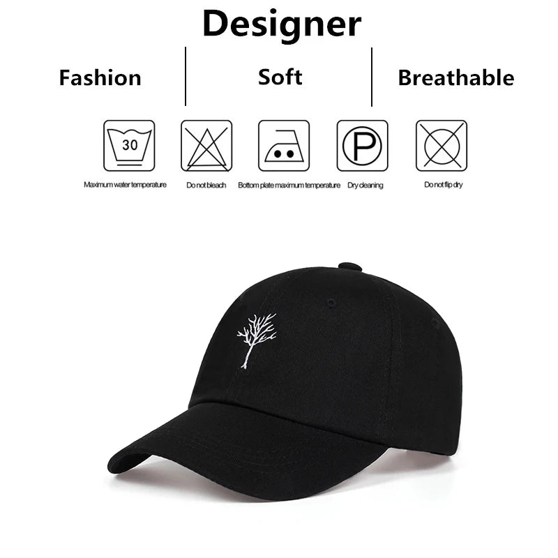 Unisex Tattoo Tree Embroidery Baseball Cap