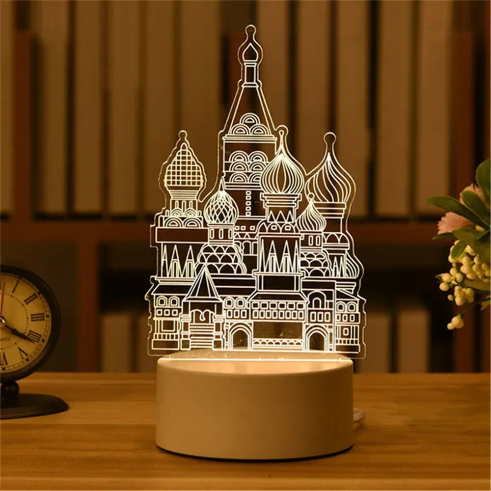 3D Acrylic Neon Sign USB LED Night Light