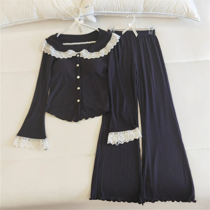Women's Modal Pajama Set with Chest Pad