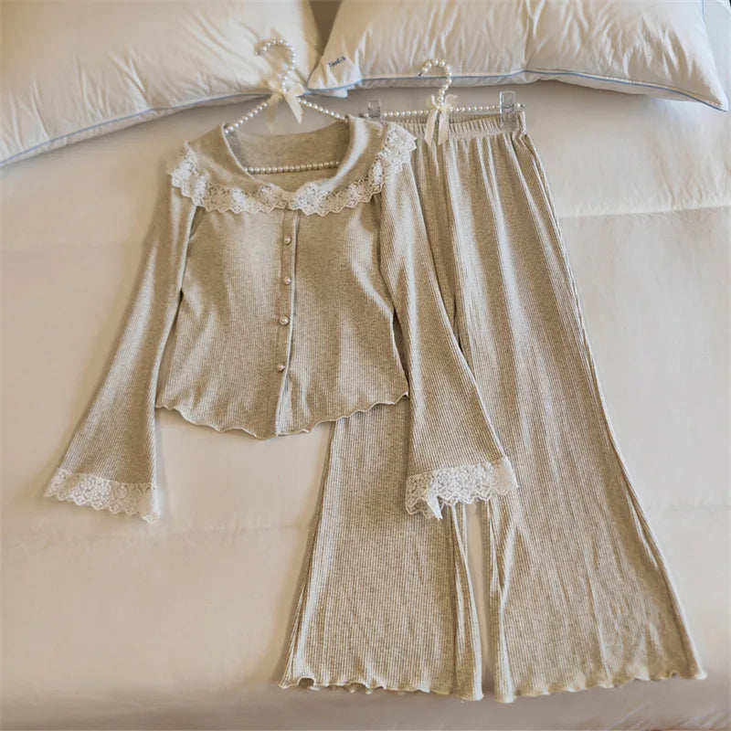 Women's Modal Pajama Set with Chest Pad