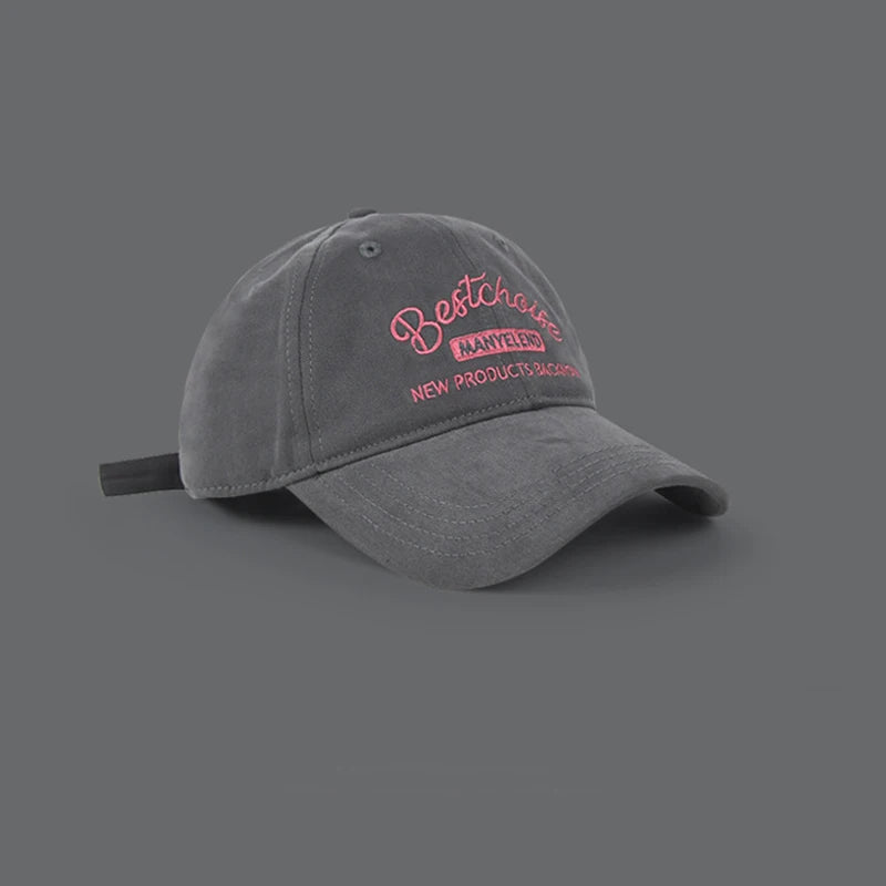Pink Embroidery Women Cap
