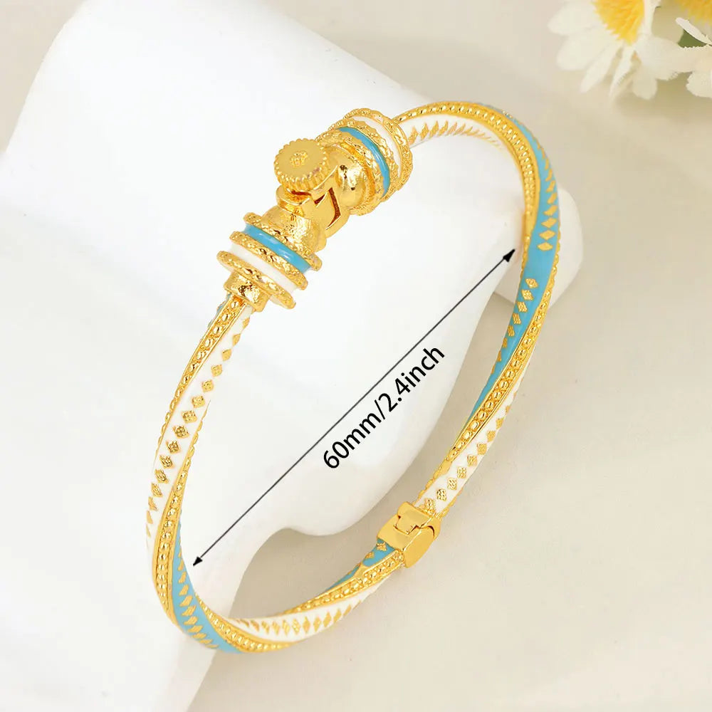 Gold Turquoise Bridal Bangle