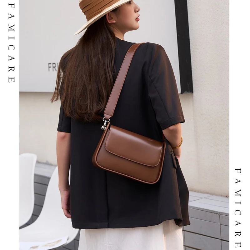 Women's Saddle Bag Genuine Leather Crossbody