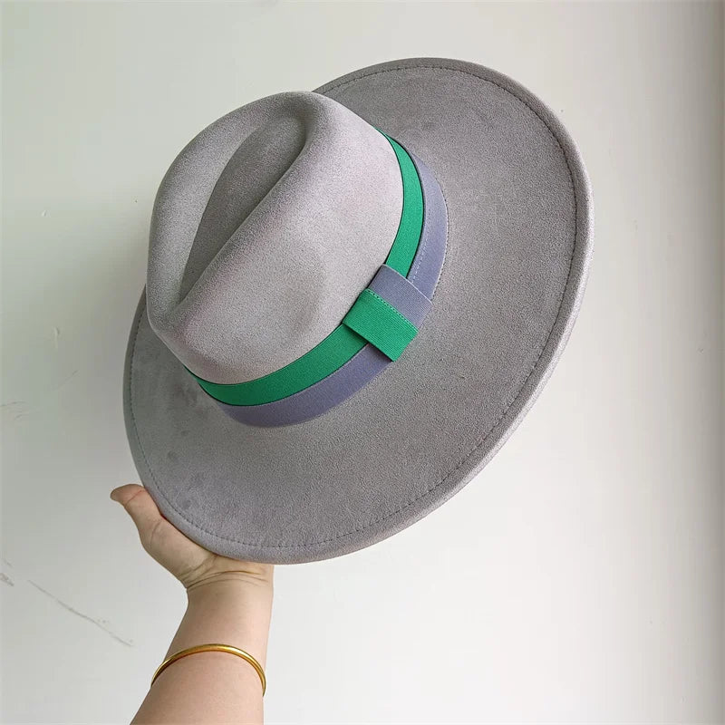 Women's Wide Brim Fedora Hat Retro Style