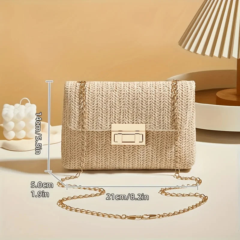 Women's Woven Straw Crossbody Shoulder Bag