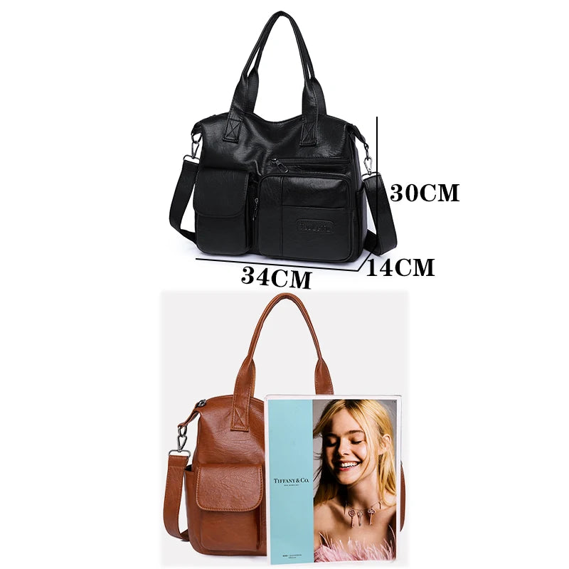 Retro Leather Crossbody Bag