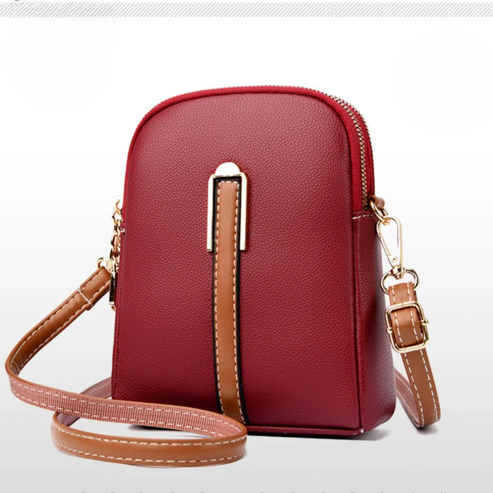 Women's Cowhide Leather Crossbody Shoulder Bag