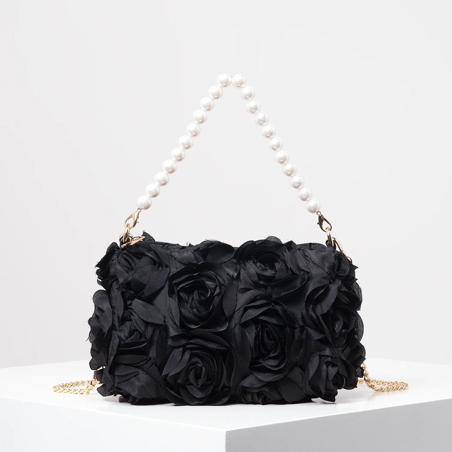 Pearl Floral Bridal Crossbody Bag