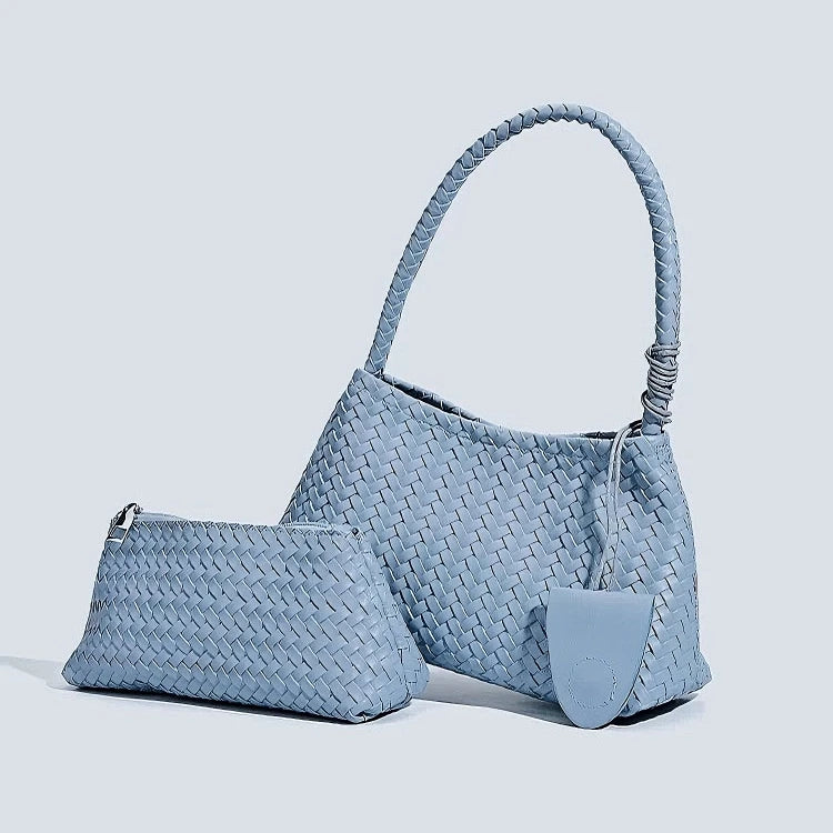 Woven Bucket Shoulder Bag