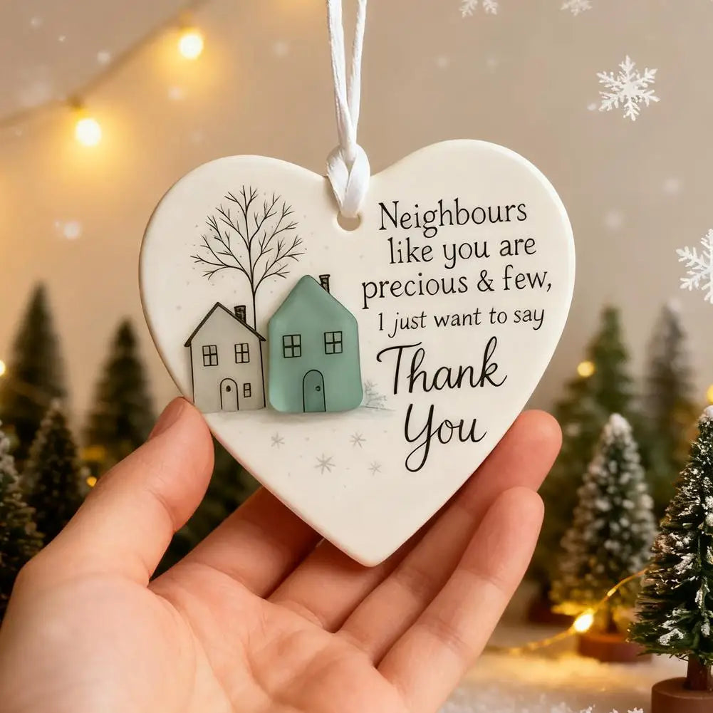 Thank You Neighbor Heart Acrylic Ornament
