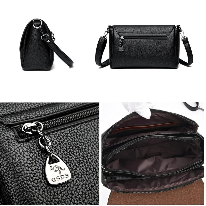 Soft Leather Luxury Crossbody Bag