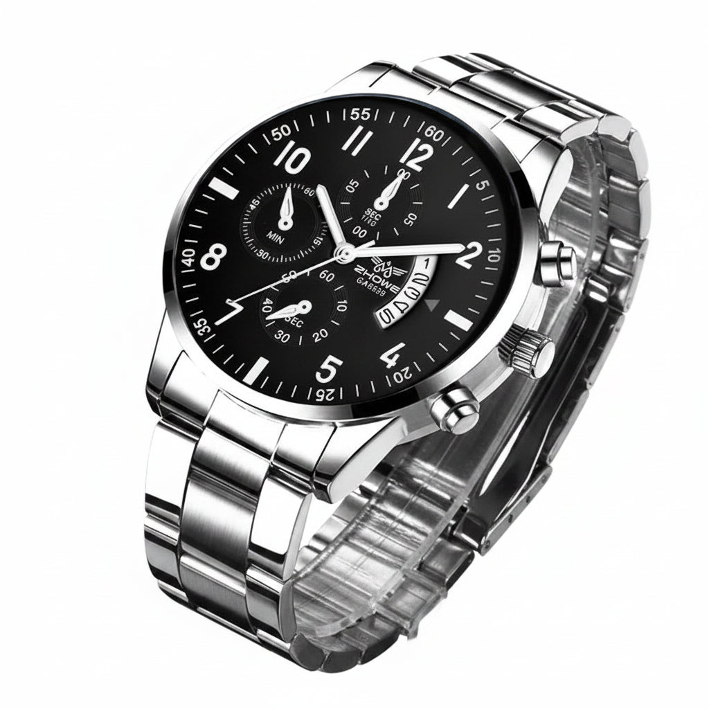 Men's Luxury Steel Calendar Watch