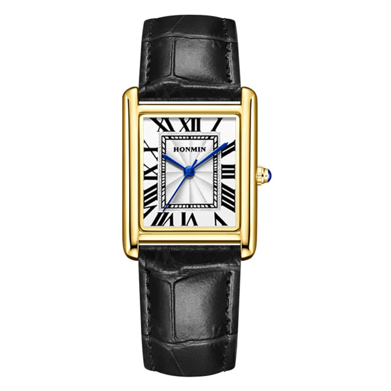 Couple Leather Quartz Watch Set