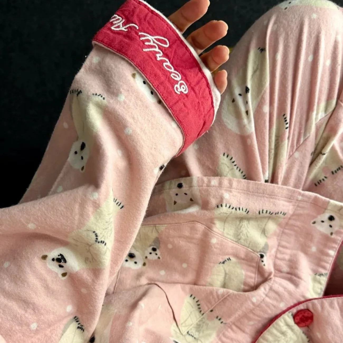 Cartoon Print Cotton Pajama Set