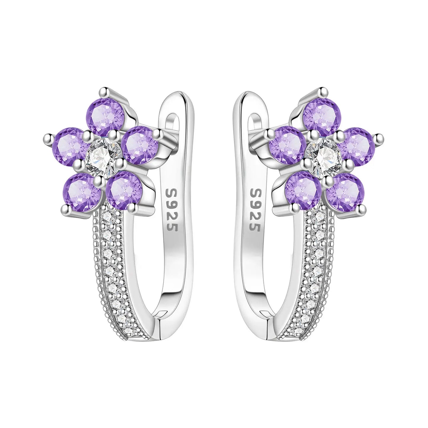 Women's S925 Silver Iris Hoop Earrings