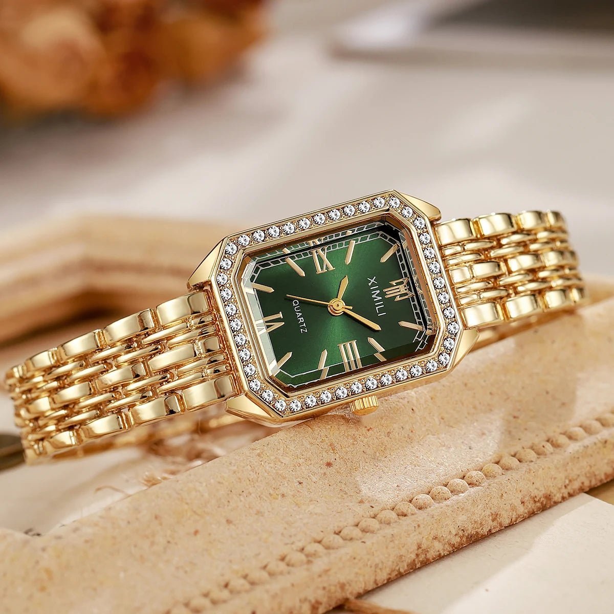 Women's Diamond Jewelry Quartz Bracelet Watch