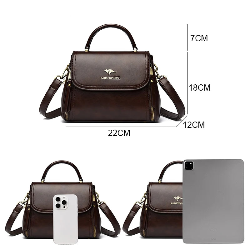 Vintage Leather Crossbody Bag