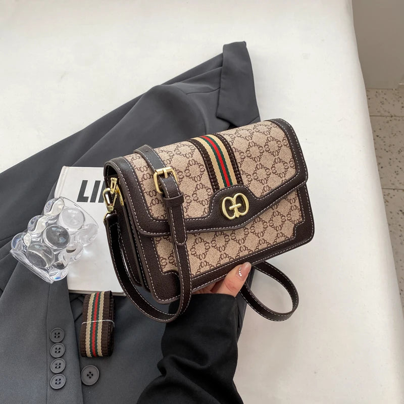 Women's Geometric Print PU Crossbody Bag