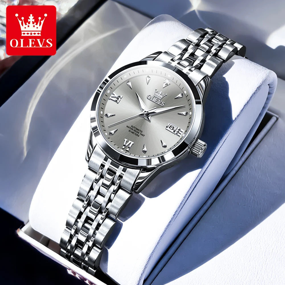 OLEVS Automatic Steel Ladies Watch