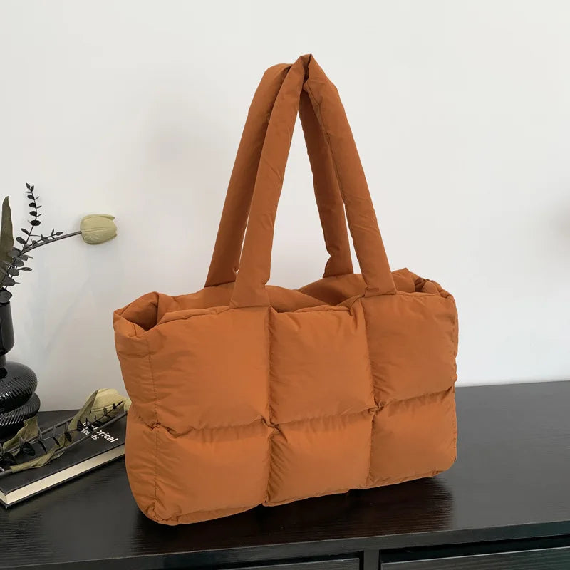 Quilted Plaid Shoulder Bag