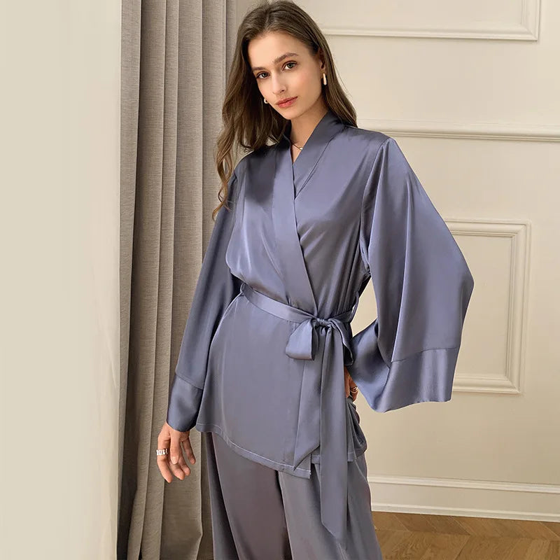 Satin Two-Piece Women Pajama Set