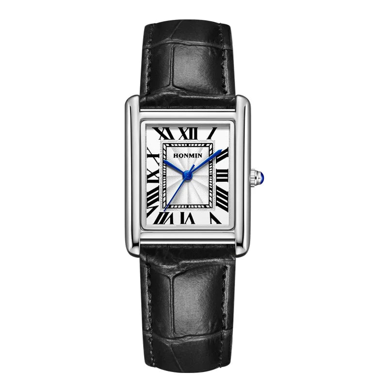 Couple Leather Quartz Watch Set