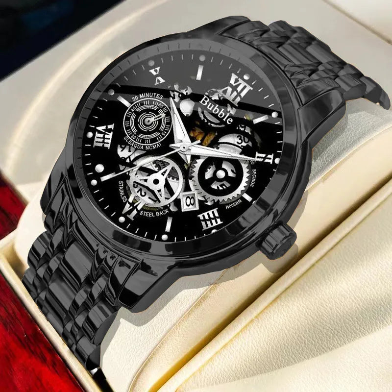 Men's Roman Hollow Quartz Watch