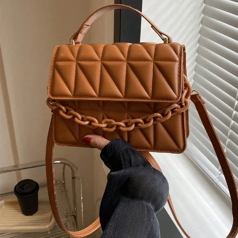 Quilted Mini Crossbody Tote Bag
