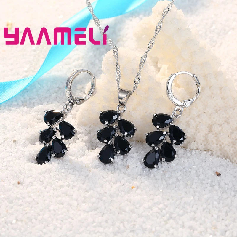 Sterling Silver Zirconia Jewelry Set