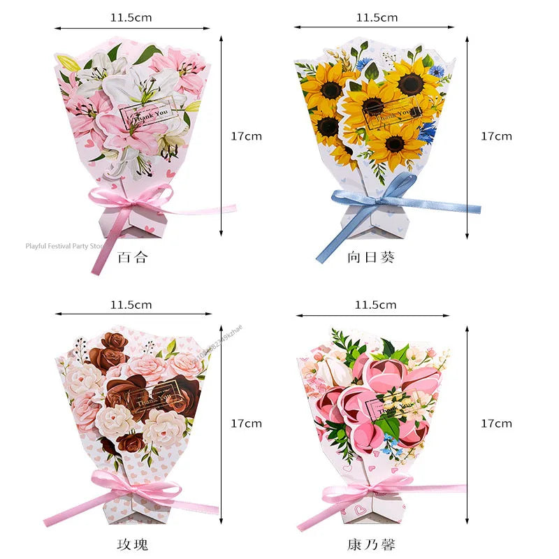 3D Carnation Greeting Card Birthday Gift
