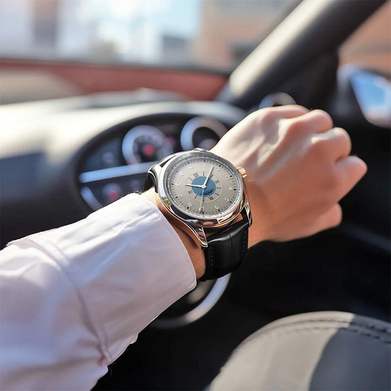 Men's Luxury Leather Quartz Watch