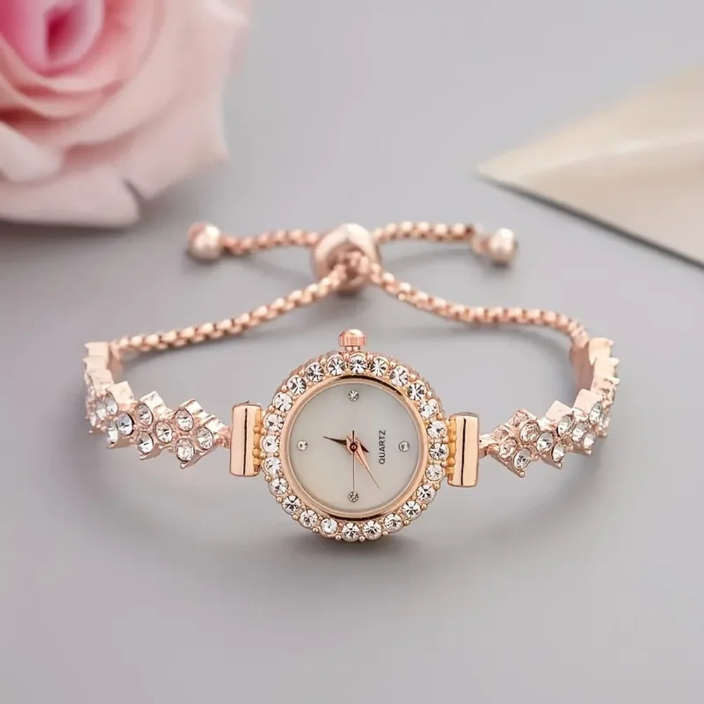 Gold Crystal Bracelet Watch