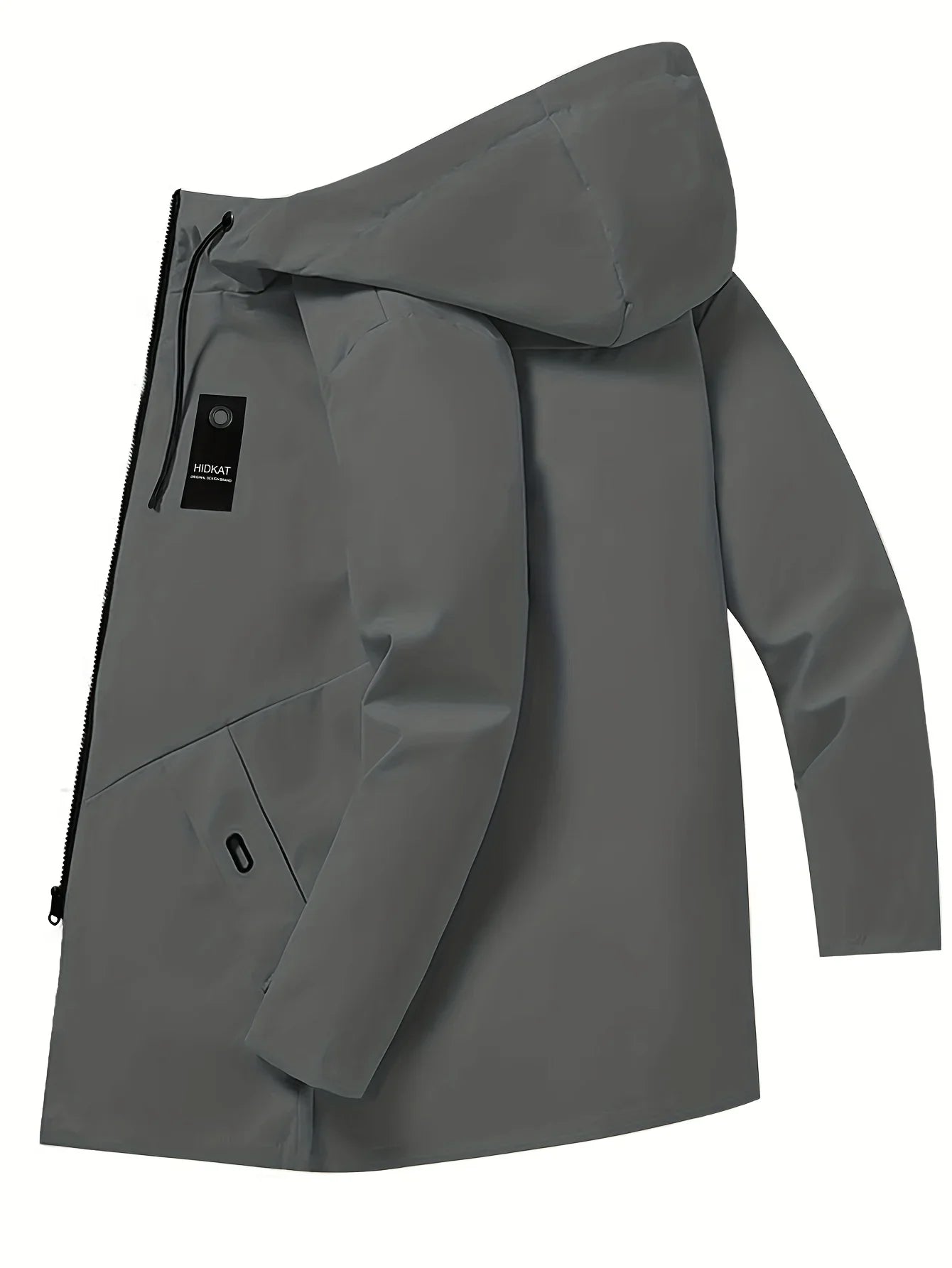 Solid Hooded Men Casual Jacket