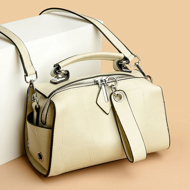 Women's Genuine Leather Boston Tote Bag