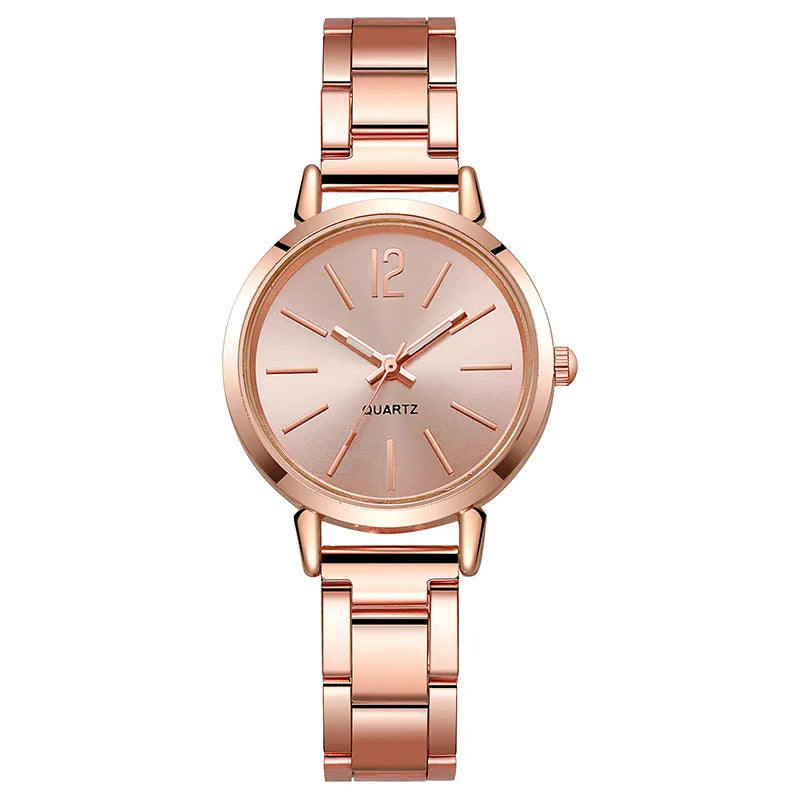 Gold Quartz Women Watch